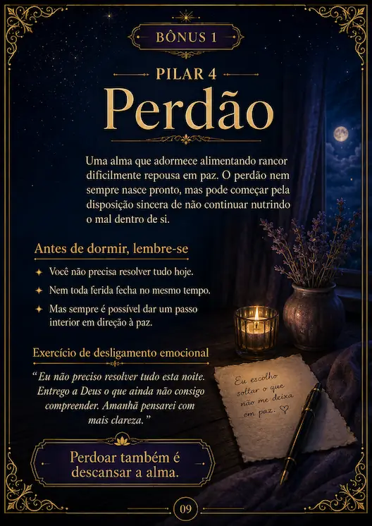 Página visual em formato A4 com sinais espirituais