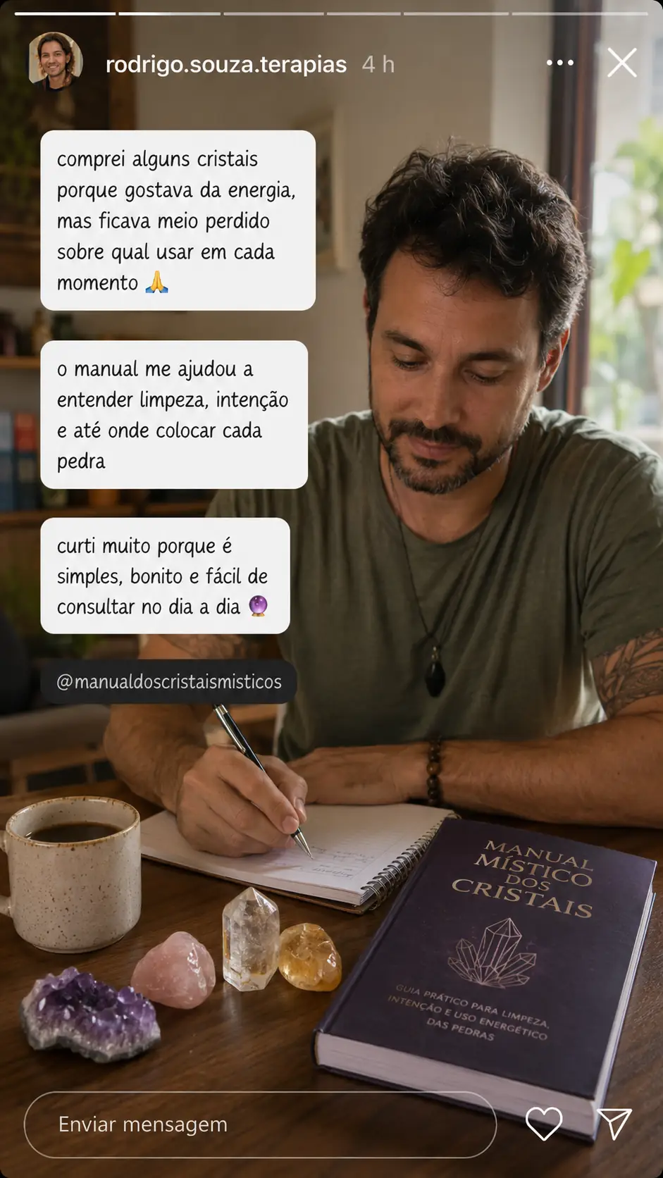 Story sobre o Manual Místico dos Cristais 3