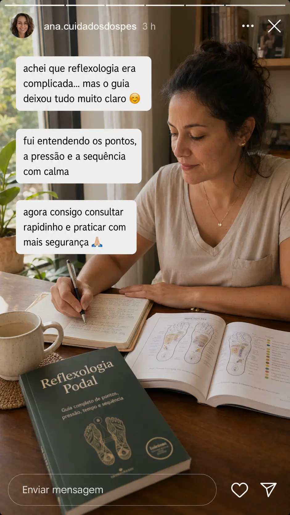 Story sobre guia visual de reflexologia podal